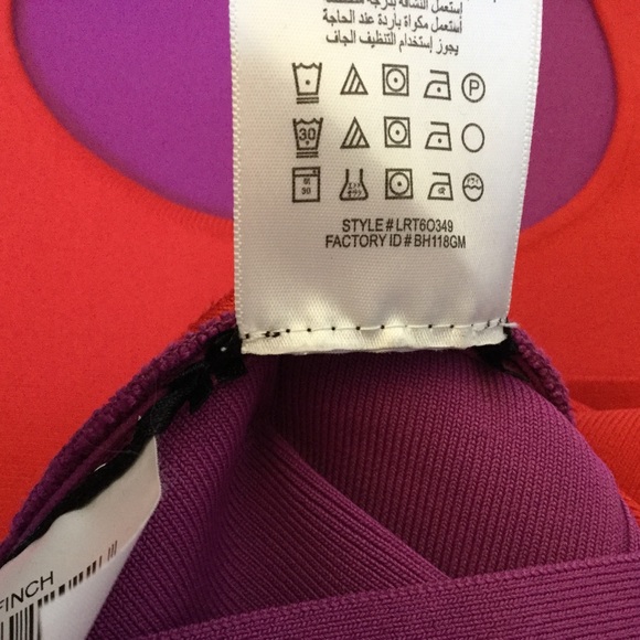 BCBGMaxAzria Finch Short Colorblock Bandage Dress - Picture 8 of 8